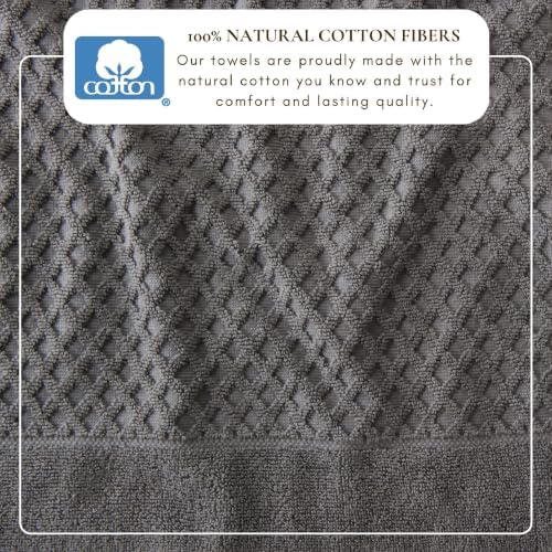 Great Bay Home Bath Towels - 100% Cotton 6 Piece Bath Sheet Set