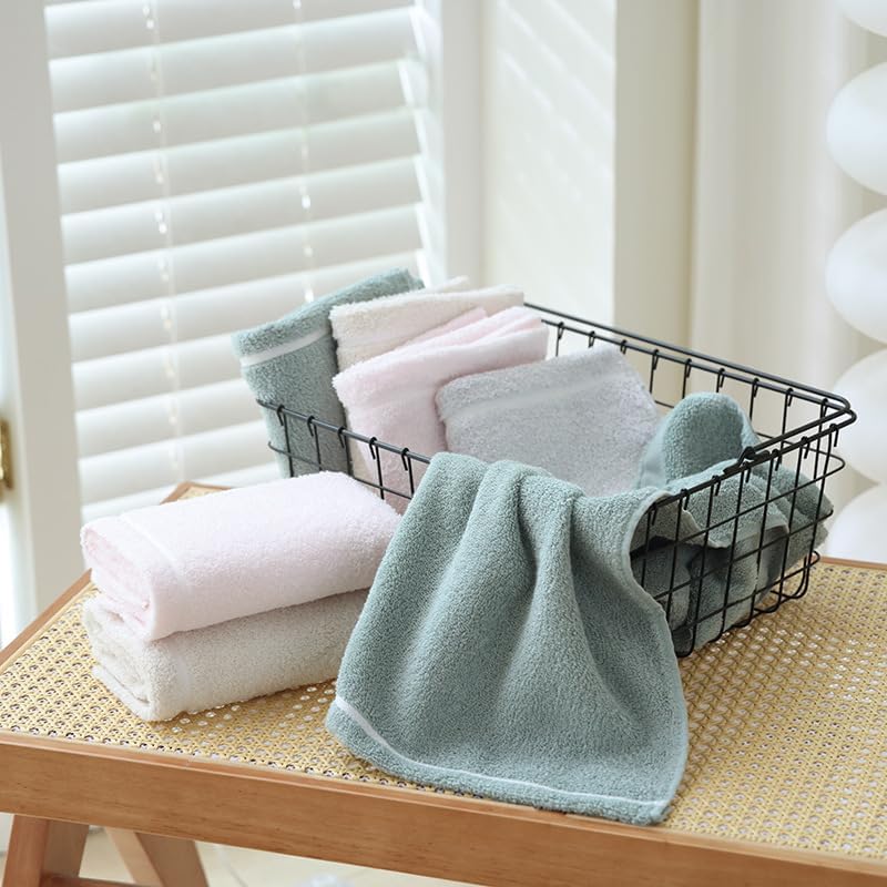 6 PCS Towel, Towels Set, Solid Color Soft Towel for Face, Ideal for