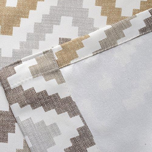 Melodieux Chevron Grommet Top Window Curtains for Living Room, 52 by