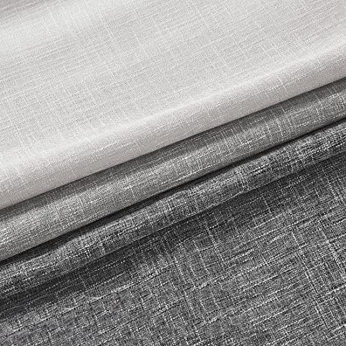 Ombre Pinch Pleated Semi Sheer Curtain, 40"Wx108"Lx2, Cream White to