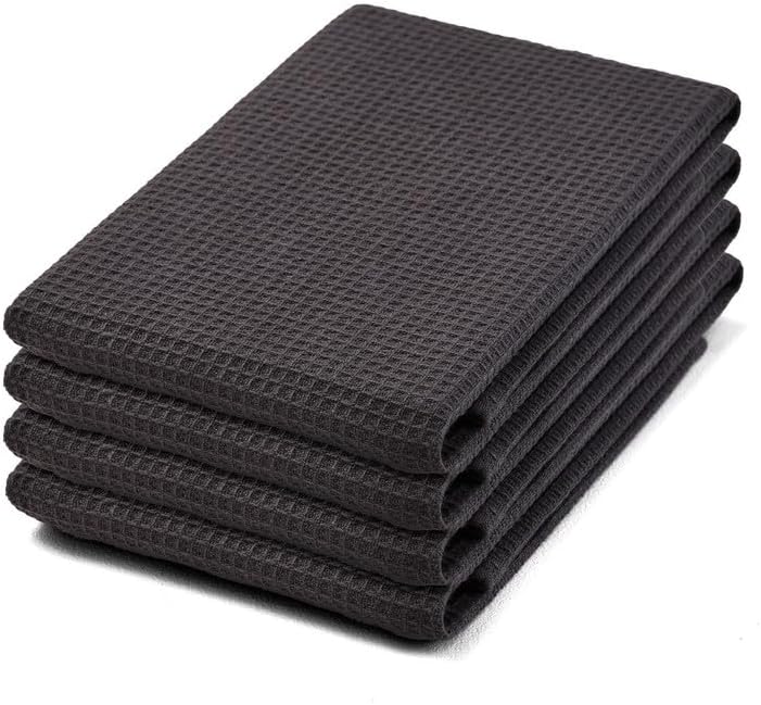 Kitchen Towels 4-Pack 100% Cotton Dish Towels for Kitchen with Hanging