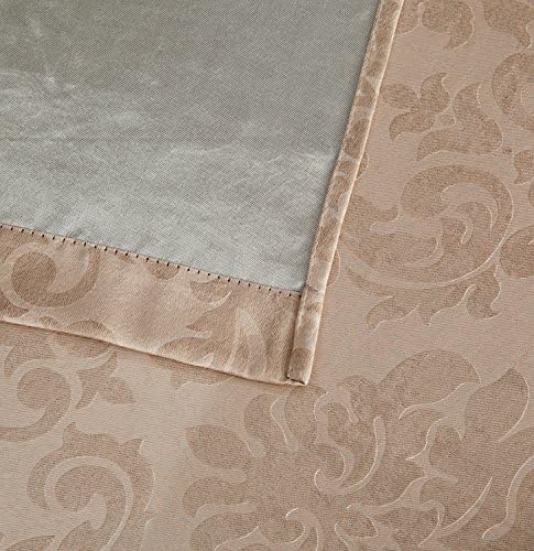 LinenZone Pair of 54 x 96 Brown Blackout Curtains.
