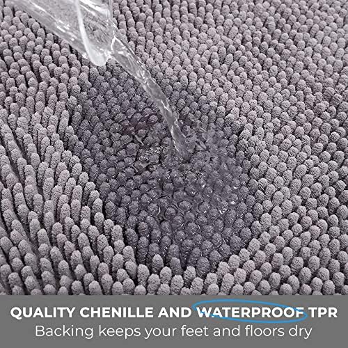 Absorbent Floor Mat Bathroom Rug Plush Mats, Soft Microfiber Luxury