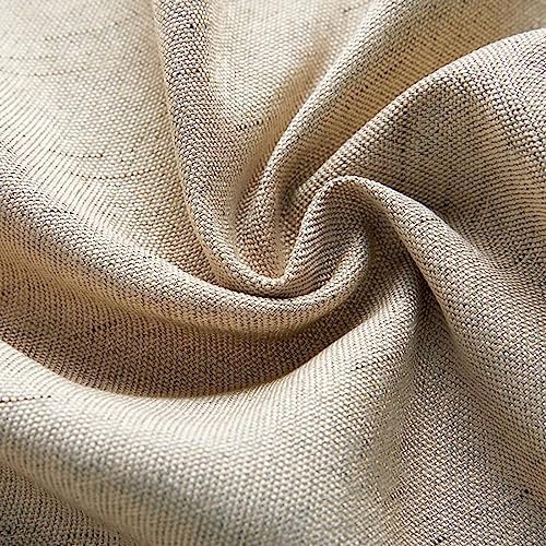 Grommet Blackout Curtains for Bedroom, Linen Solid Color Room
