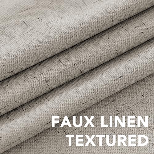H.VERSAILTEX Linen Blackout Curtains 63 Inches Long 100% Absolutely