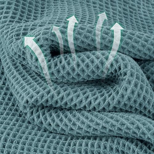 Microfiber Waffle Hand Towels, 2 Pieces, Soft, Absorbent, Fast Drying
