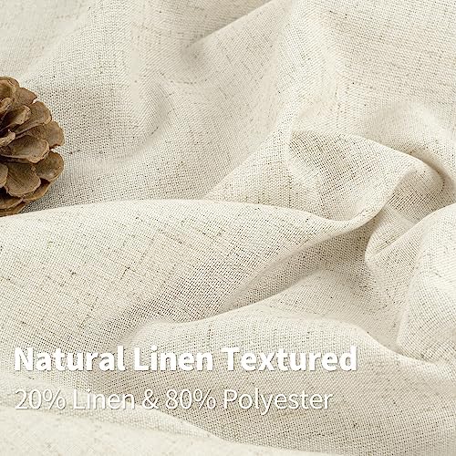 YoungsTex 84 Inches Length Linen Curtains for Living Room 2 Panels