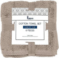 Linteum Textile Supply 16x28 Premium Hand Towels (Taupe, 6)