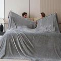 Oversized King Fleece Blanket 120x120 Inches, Seamless Soft Cozy 3D