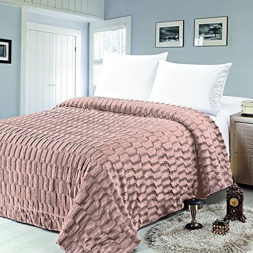 Sweet Home Collection Reversible to Mink Decorative Blanket, King