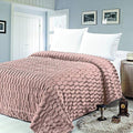 Sweet Home Collection Reversible to Mink Decorative Blanket, King