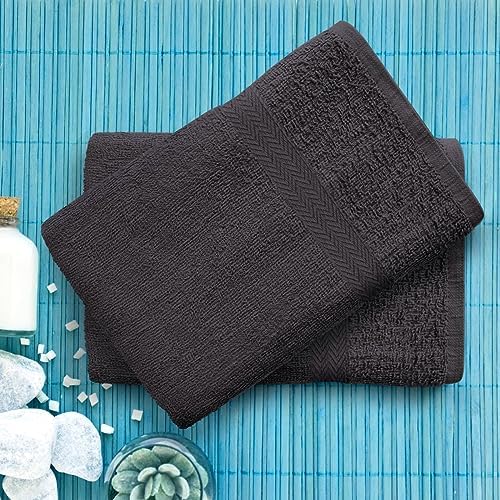 Towel and Linen Mart 100% Cotton Grey 12 Pack Medium Bath Towel Set