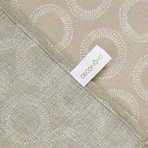 Deconovo Sheer Curtains 84 Inches Long Rod Pocket Sheer Drapes Circle