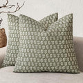 Foindtower Decorative Floral Print Throw Pillow Covers 22×22 Sage
