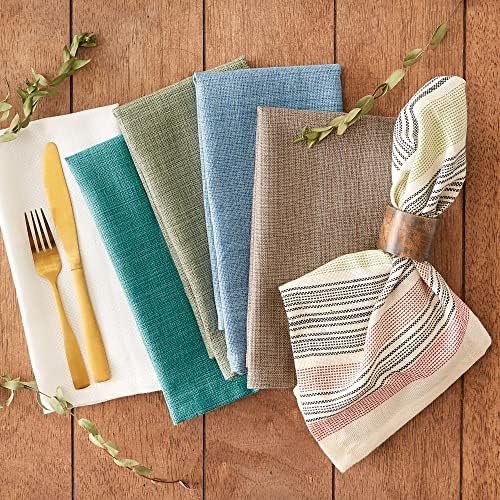 DII Variegated Tabletop Collection, Napkin Set, 20x20, Off-White
