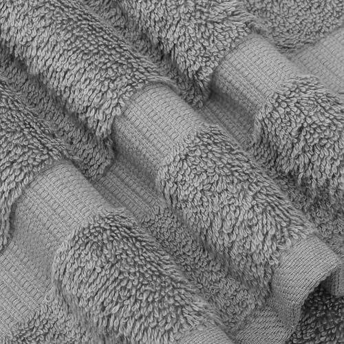 Chakir Turkish Linens 100% Cotton 8-Piece Towel Set, Gray