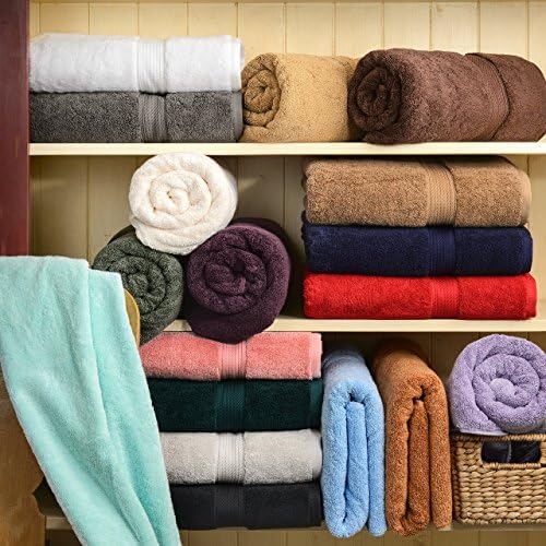 BLUENILEMILLS Egyptian Cotton 6-Piece Towel Set, Includes 6 Face