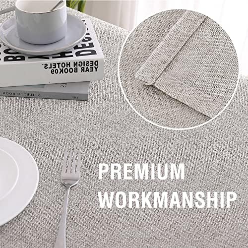 H.VERSAILTEX Linen Textured Tablecloth 60 x 102 Waterproof Decorative