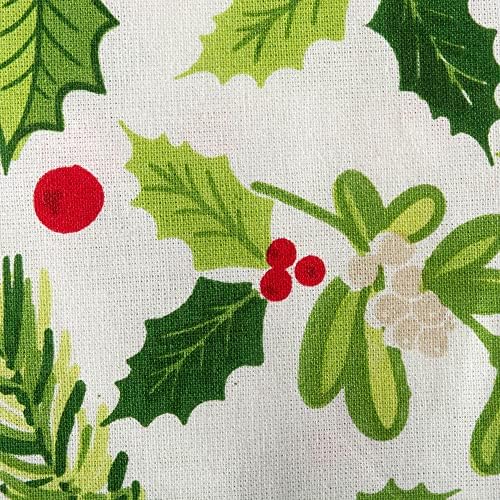 DII Boughs of Holly Collection Decorative Holiday Dining Table &