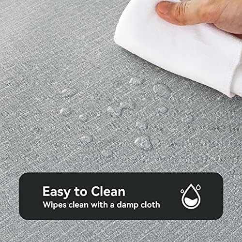Romanstile Waterproof Vinyl Tablecloth Rectangle, 60 x 120 Inch, Light
