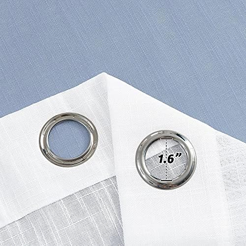 NICETOWN Semi Sheer Ombre Curtains 63 inch Length, Grommet Privacy