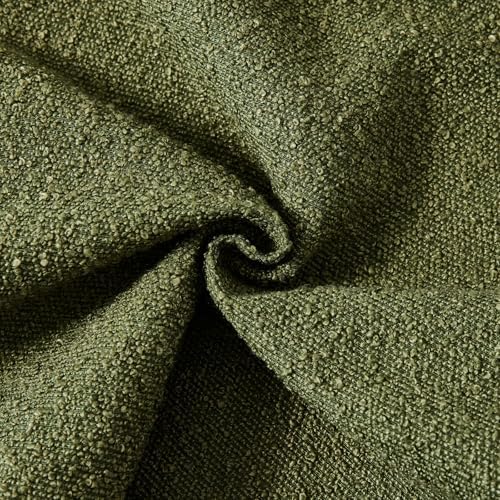 22x22 Boucle Throw Pillow Covers, Set of 2, Olive
