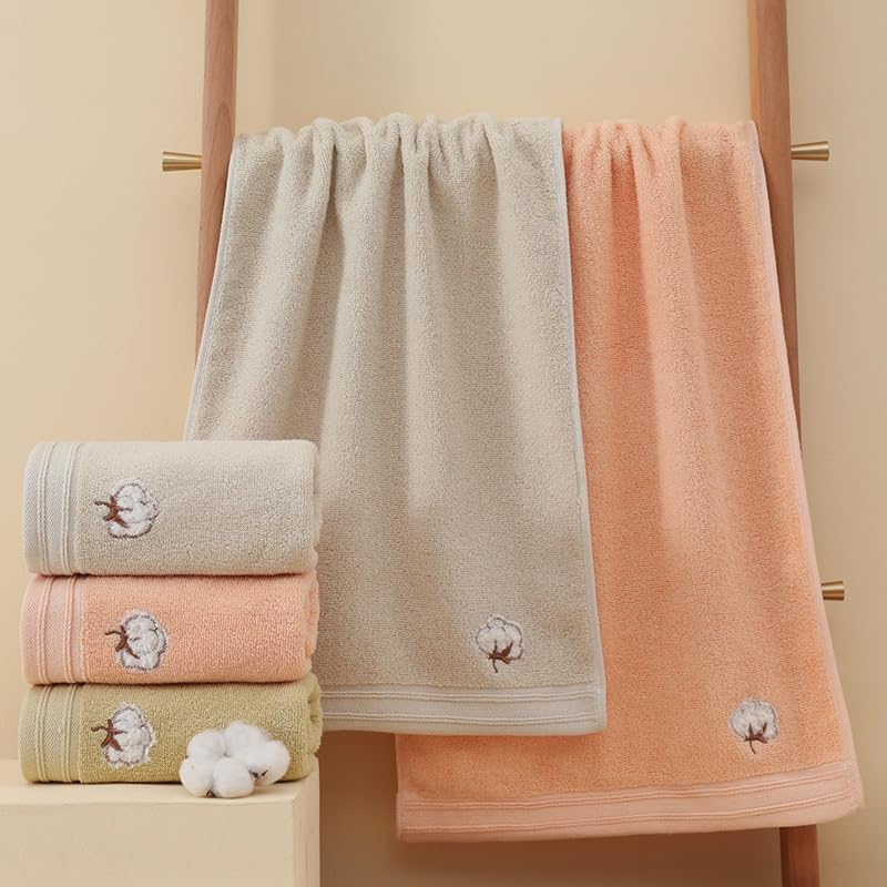 6pcs Pure Cotton Bathroom Hand Towels, Home Soft Cotton Super Soft