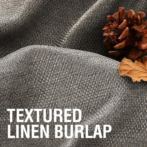 H.VERSAILTEX Linen Blackout Curtains Primitive Textured Linen Blackout