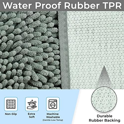 Absorbent Floor Mat Bathroom Rug Plush Mats, Soft Microfiber Luxury