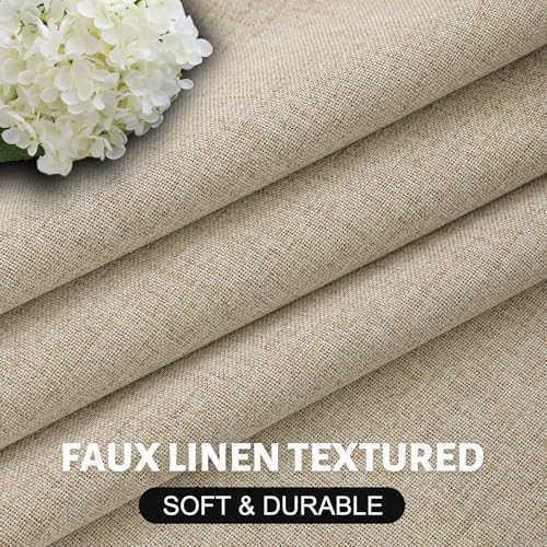 SimpleHome Natural Taupe Linen Curtains for Living Room,96 Inch 2