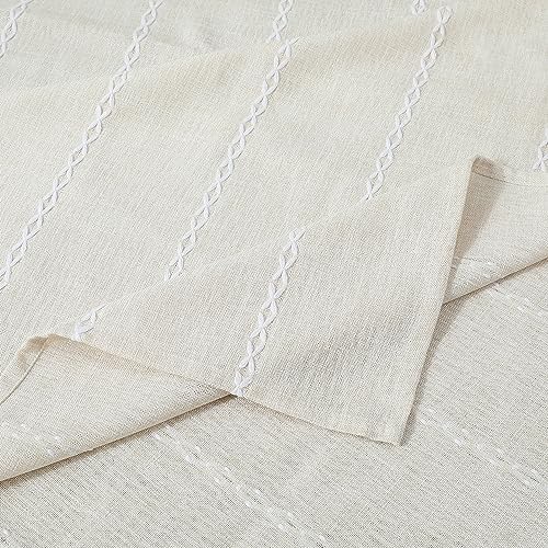 Chassic 60 x 84 inches Farmhouse Style Linen tablecloths, Wrinkle