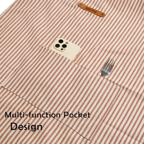 Unisex Chef Apron – Cross-Back, Large Pockets, Water-Resistant Cotton