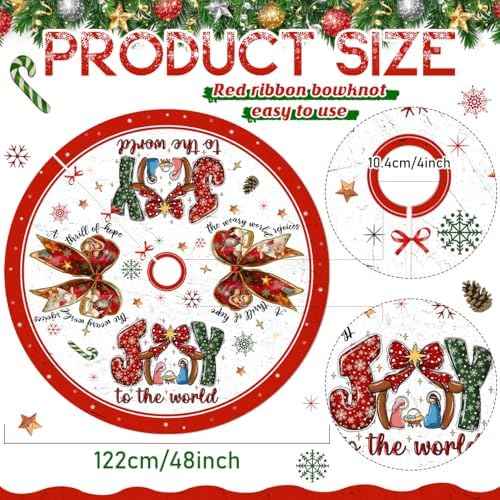 Joy to The World Christmas Tree Skirt