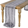 Light Gray Cheesecloth Table Runner Easter Spring Boho Rustic 10ft