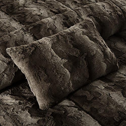 Madison Park Zuri Faux Fur Comforter Set All Season, King, 4 Piece