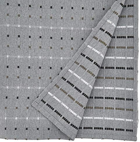 Square Stitched Tablecloth, Gray