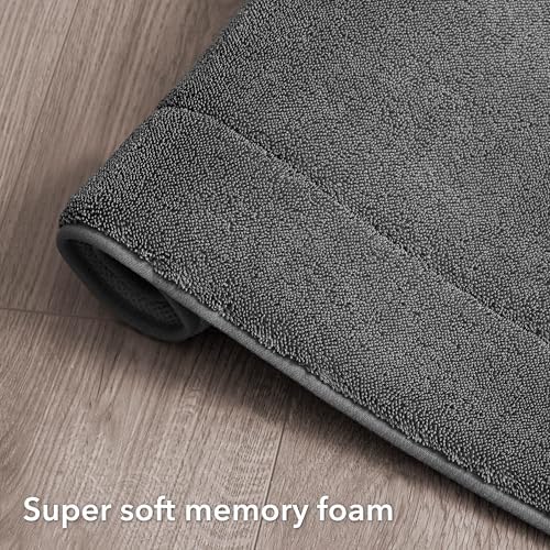 Oliver Brown - Terry Bath Mats, Set of 2 Memory Foam Bath Rugs
