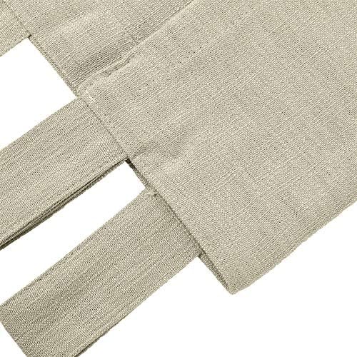 ChadMade Linen Blend Texture Tab Top Room Darkening Curtain for Living