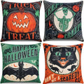 Vintage Halloween Decor-Throw Pillow Covers 20x20 in set of 4