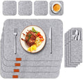 HERCHR Placemats Set of 24, Placemat with Coasters Tableware Bag Heat