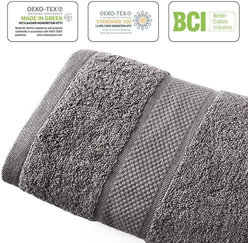 Infinitee Xclusives Grey Luxury Towel Set - 4 Bath Towels