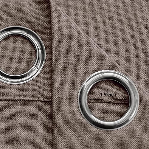 Brown Curtains Kitchen Linen Textured 92 inch Length Living Room