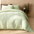 Botanical Jacquard Bedding Set Leaf Texture Comforter Cover with