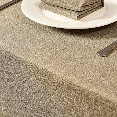 Mebakuk Rectangle Table Cloth Linen Farmhouse Tablecloth Waterproof