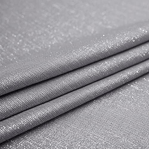 Silver Curtains 63 Inch Length for Kids Bedroom 2 Panels Grommet Semi