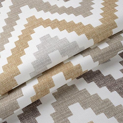 Melodieux Chevron Grommet Top Window Curtains for Living Room, 52 by