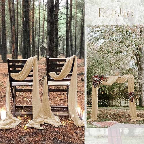 10 Pack Beige Table Runner 10Ft Cheesecloth Table Runner Boho Gauze
