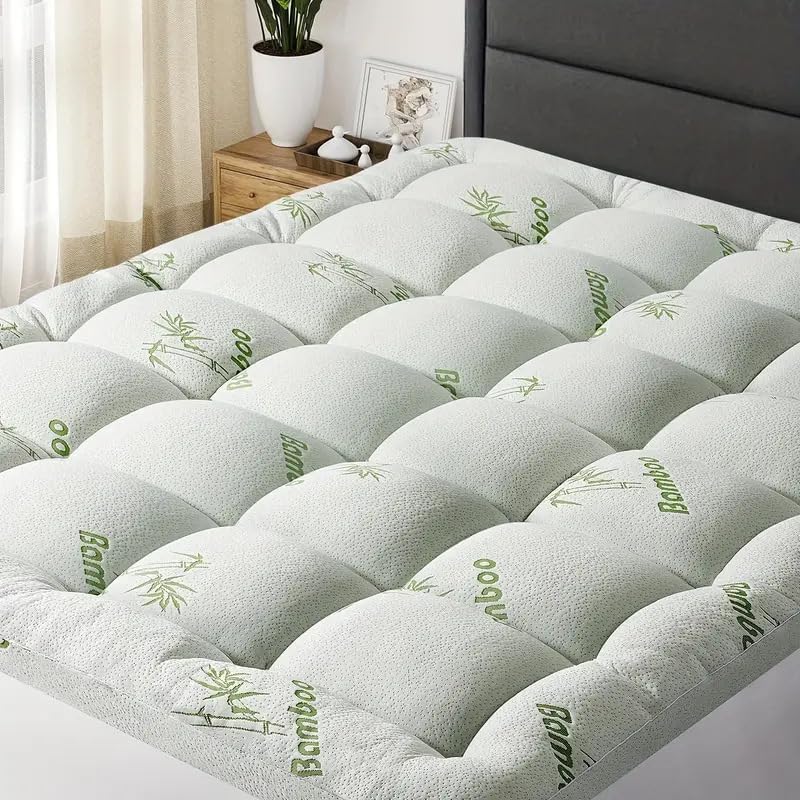 Bamboo Mattress Topper, Westmonth Mattress Pad, Cooling Thick