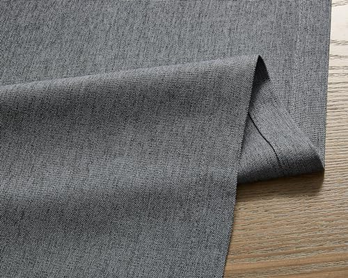 ZeeMart Basic Linen Style Table Runner, 14x72 Inch Charcoal