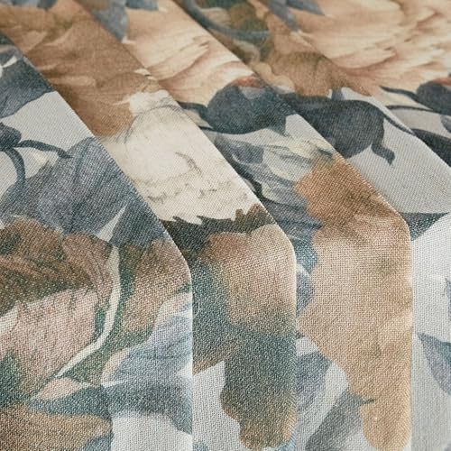Floral Brown Toile Curtains 96 Inches Long Light Filtering Privacy